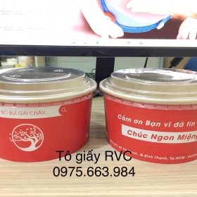 Tô Giấy Đựng Thức Ăn Nóng không Ngấm Nước