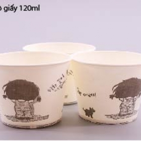 Tô Giấy Cao Cấp 120ml Đựng Kem Viên, Yogurt, Nước Chấm Giao Hàng Nhanh